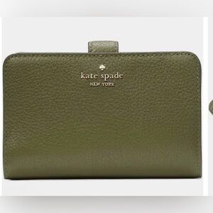 kate spade Olive Green Leather Zip Wallet